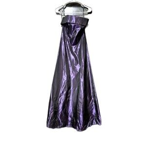Vintage Scott McClintock Iridescent Purple Taffeta Strapless Formal Dress Sz 10